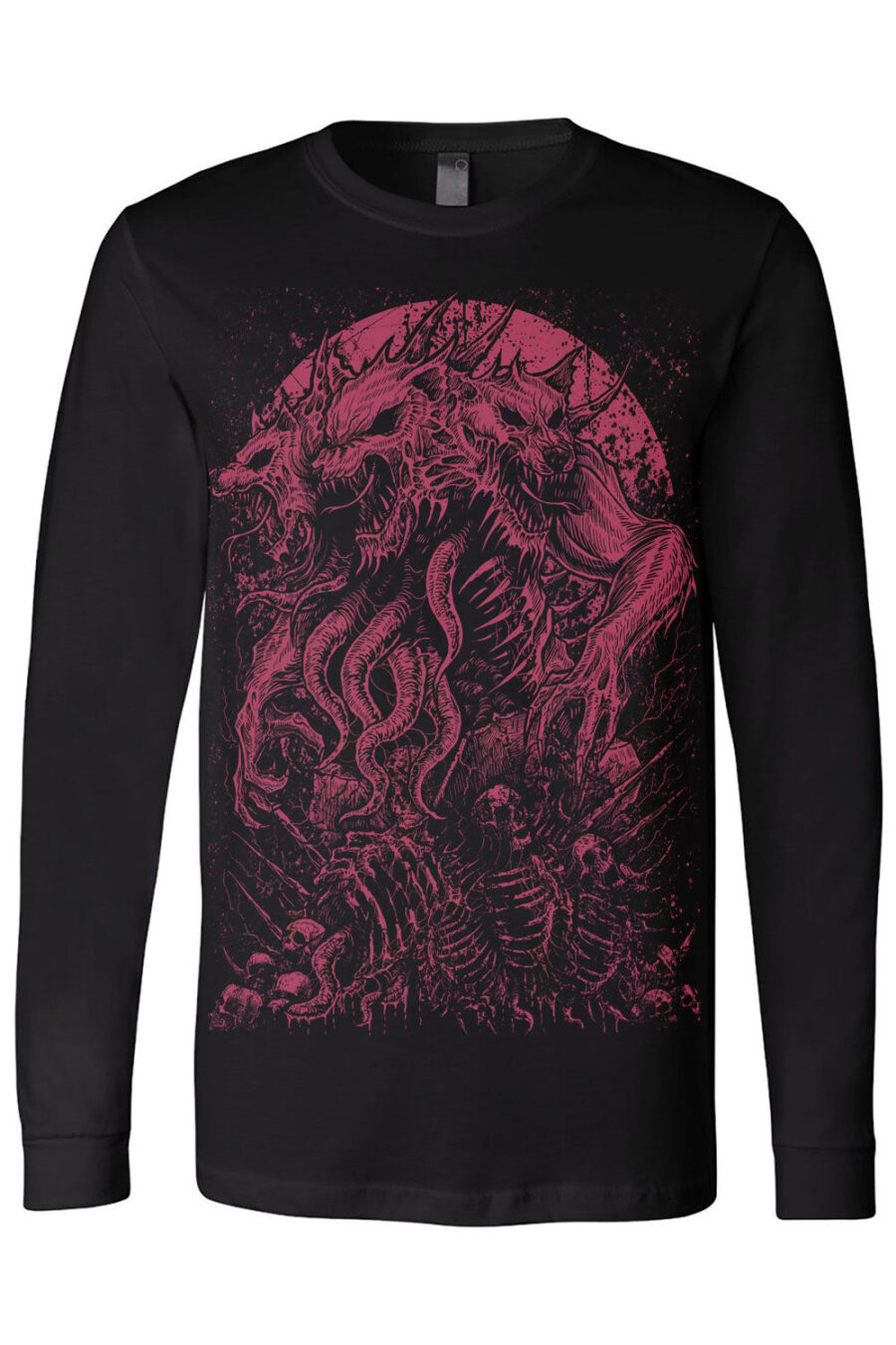 Three-Headed Werewolf T-shirt [WINE RED]