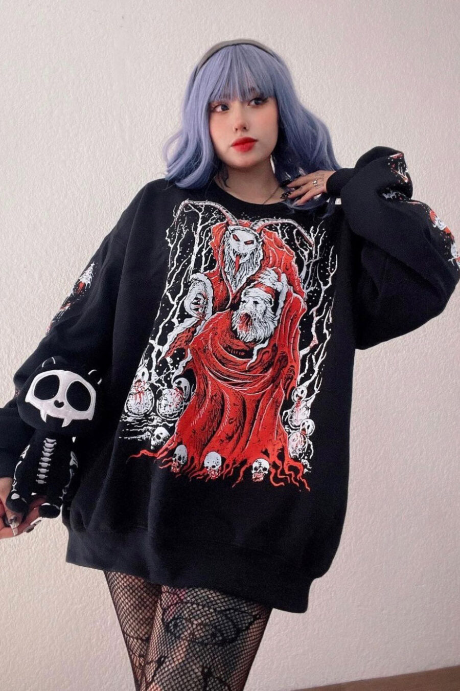 Heavy-Metal-ugly-Christmas-Sweater.jpg Krampus Killing Christmas Sweatshirt