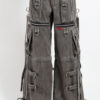 Tripp NYC Denim X Strap Pants [BLACK DENIM]