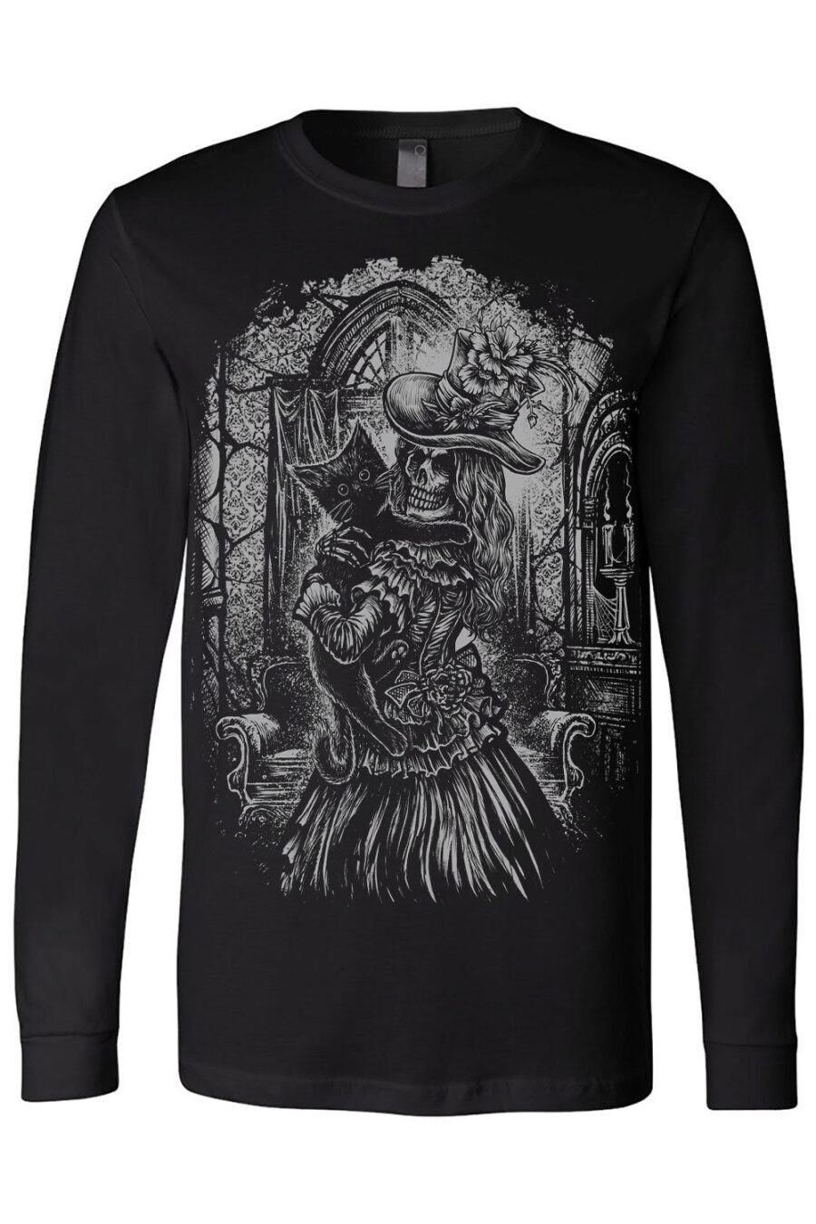 Victorian-cat-lady-longsleeve-tshirt.jpg Victorian Cat Lady T-shirt