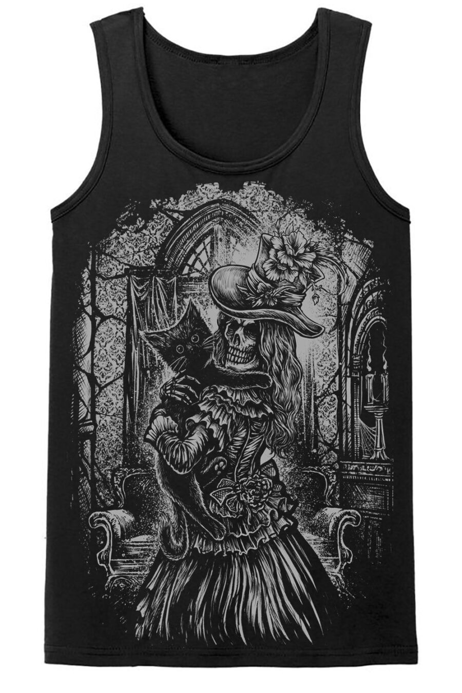 Victorian-cat-lady-mens-tank-top.jpg Victorian Cat Lady T-shirt