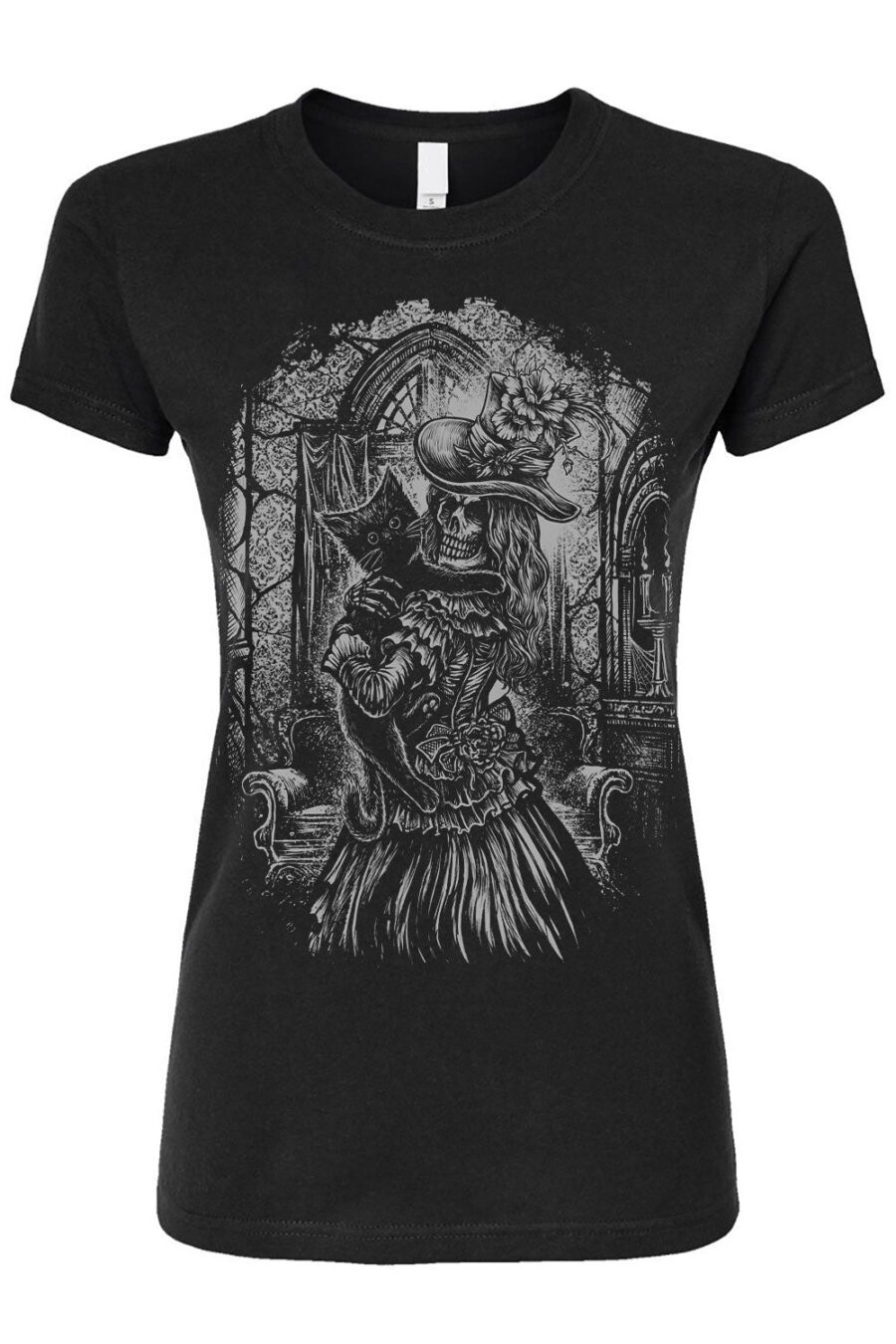 Victorian-cat-lady-womens-tshirt.jpg Victorian Cat Lady T-shirt