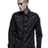 asymmetric-shirt-buckled-top.jpg Brimstone Cotton Button-Up Shirt