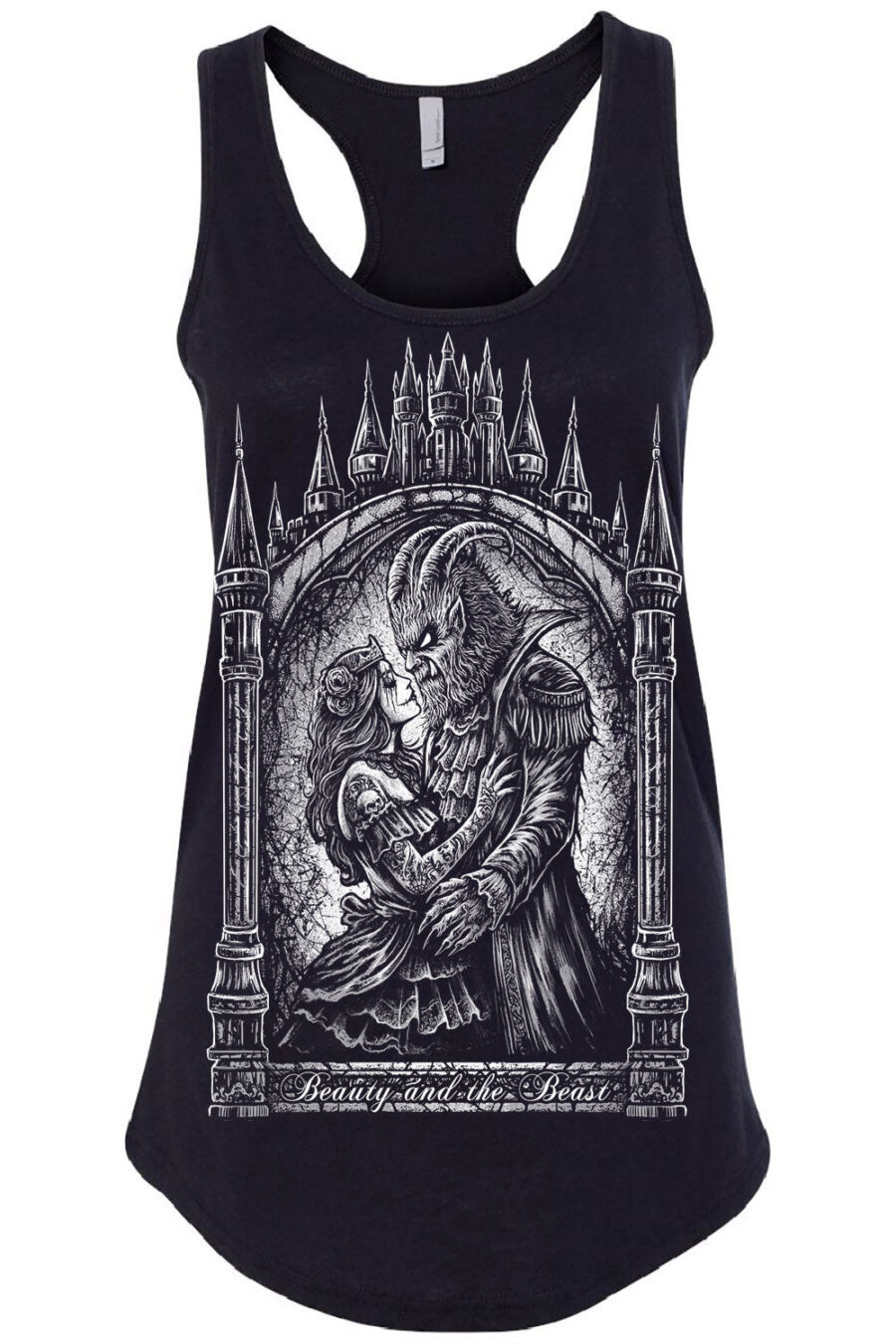 beauty-and-the-beast-racerback_tank_black_front_resize.jpg Beauty and The Beast T-shirt