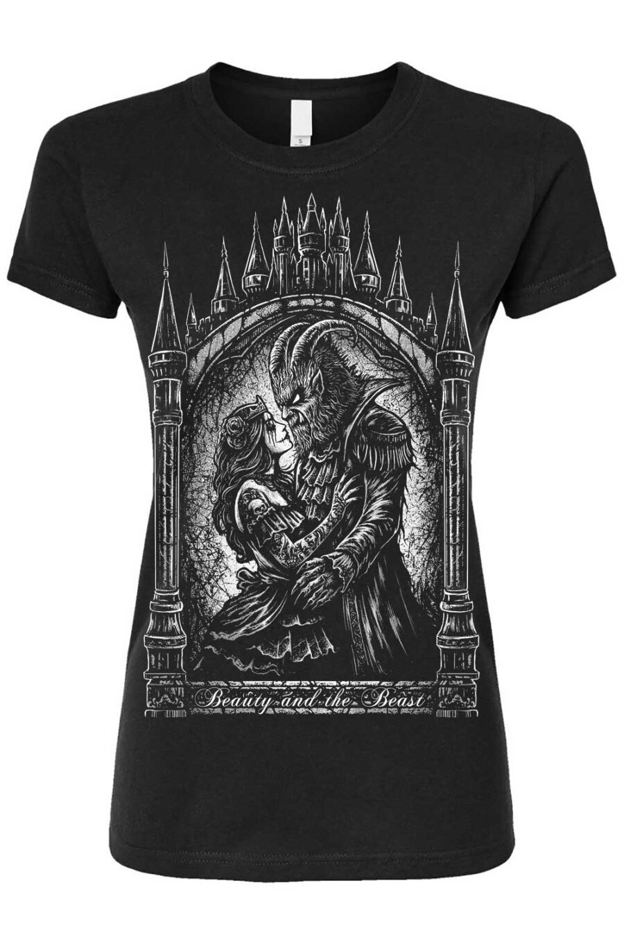 beauty-beast-womens-tshirt.jpg Beauty and The Beast T-shirt