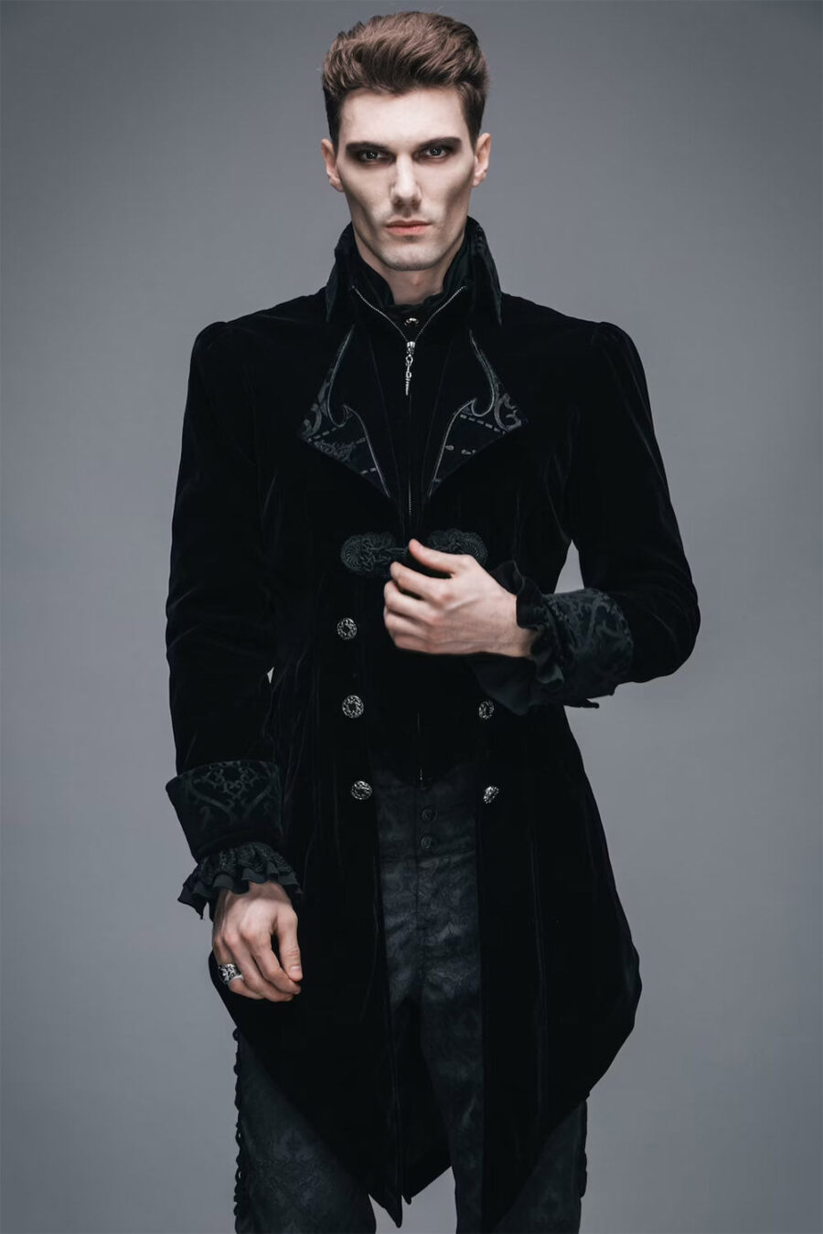 black-blood-velvet-coat-black-mens-outerwear-480542.jpg Black Blooded Velvet Coat