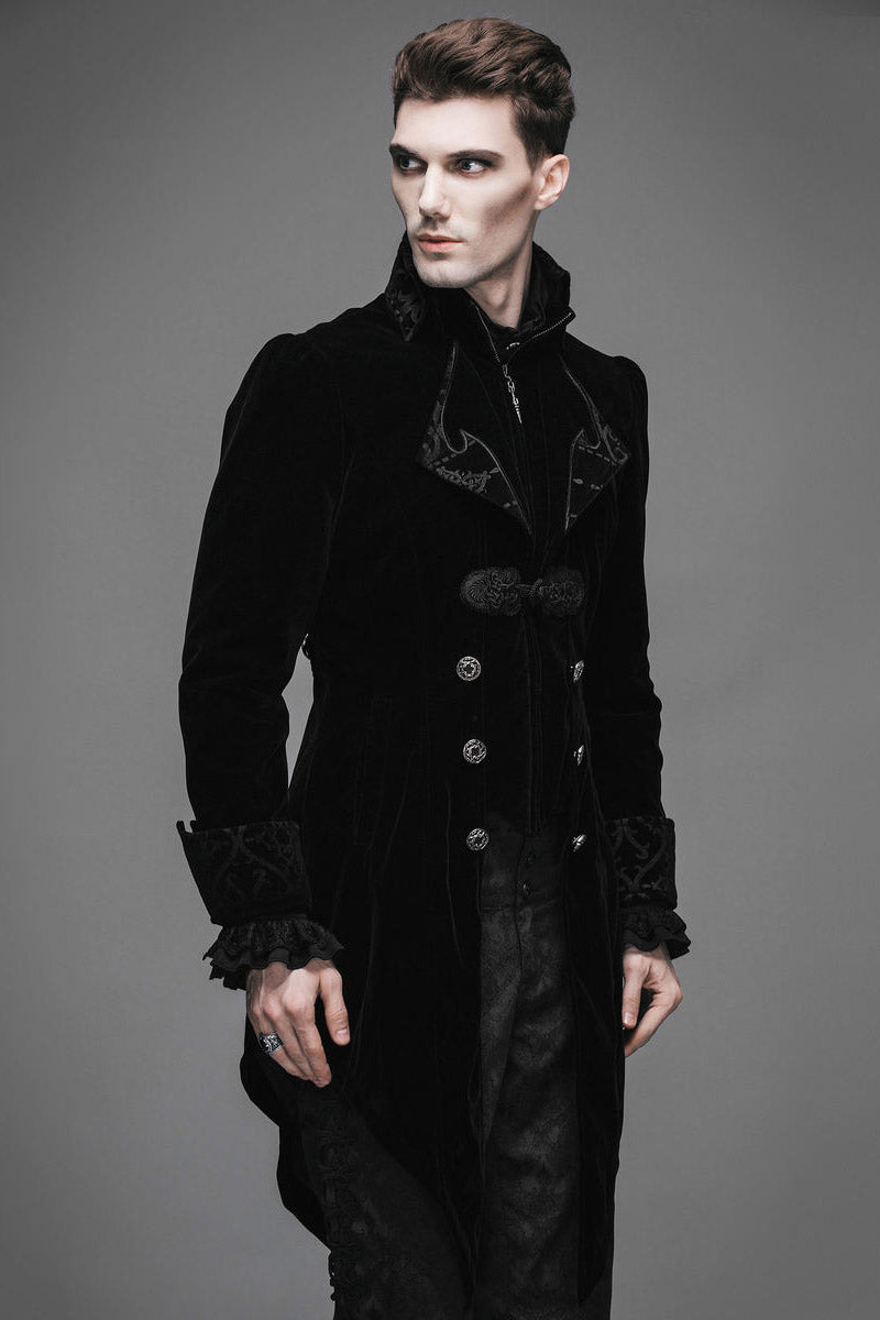 black-blood-velvet-coat-black-mens-outerwear-510459.jpg Black Blooded Velvet Coat