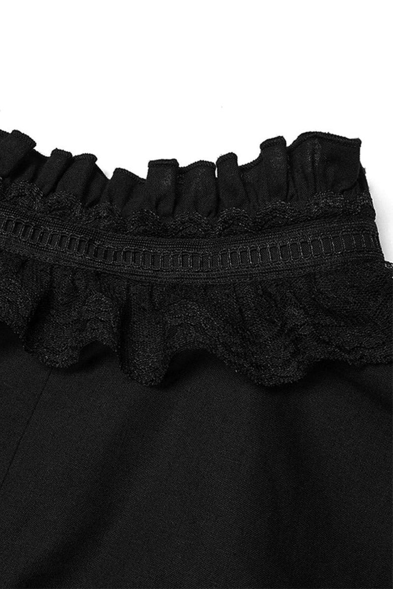 black-goth-gothic-shirt.jpg Bone Dagger Lace-Up Shirt