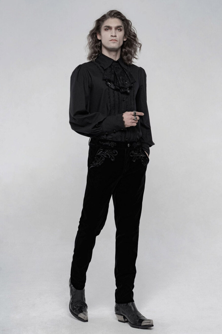 black-goth-velvet-pants.jpg Ravencrest Velvet Pants
