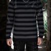 black-grey-stripe-sweater.jpg Autopsy Stitch Striped Sweater