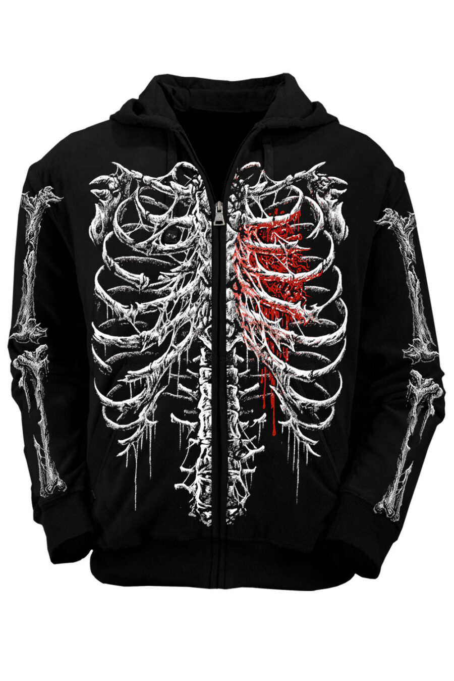bloody-heart-skeleton-hoodie_front-skeleton-sleeves.jpg Bleeding Heart Skeleton Hoodie