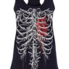 bloody-skeleton-womens-racerback-tank.jpg Bleeding Heart Skeleton T-shirt