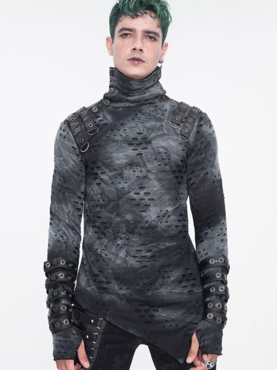 cadaver-ripped-turtleneck-top-mens-tops-926614.jpg Cadaver Ripped Turtleneck Top