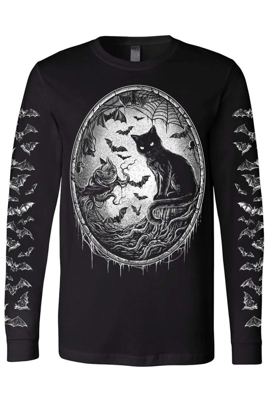 creatures-of-the-night-longsleeve-vintage-sleeves.jpg Nocturnal Creatures T-shirt