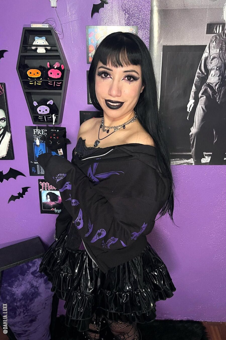 Death Raven Hoodie w/ Crow Sleeves [PURPLE]