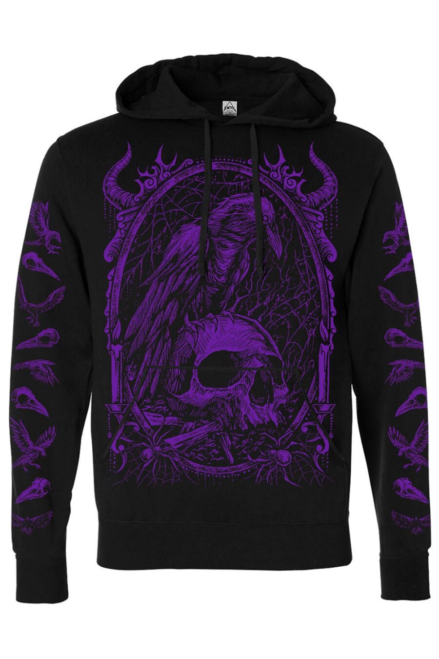 Death Raven Hoodie w/ Crow Sleeves [PURPLE]