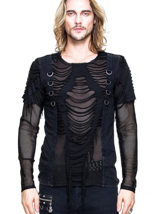 deathtrap-shredded-tattered-top-mens-tops-736461.jpg Deathtrap Shredded Tattered Top