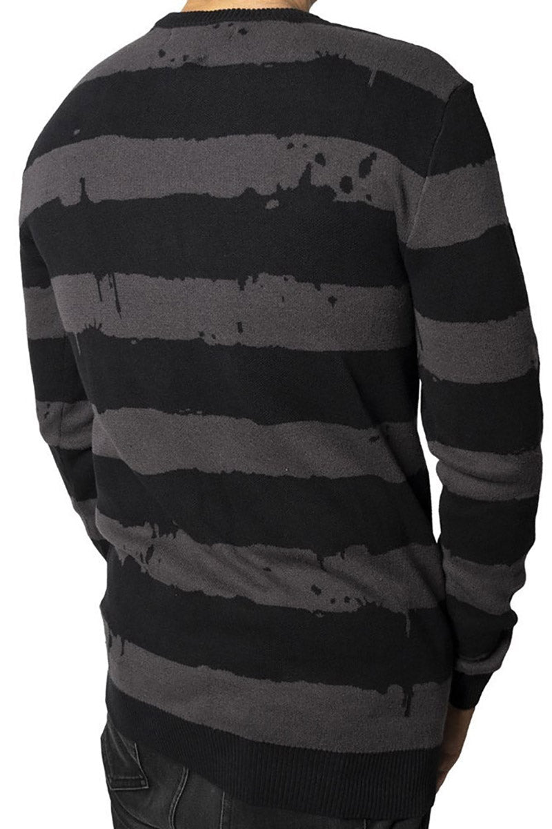 destroyer-stripe-gray-sweater-mens-outerwear-296076.jpg Destroyer Stripe Gray Sweater