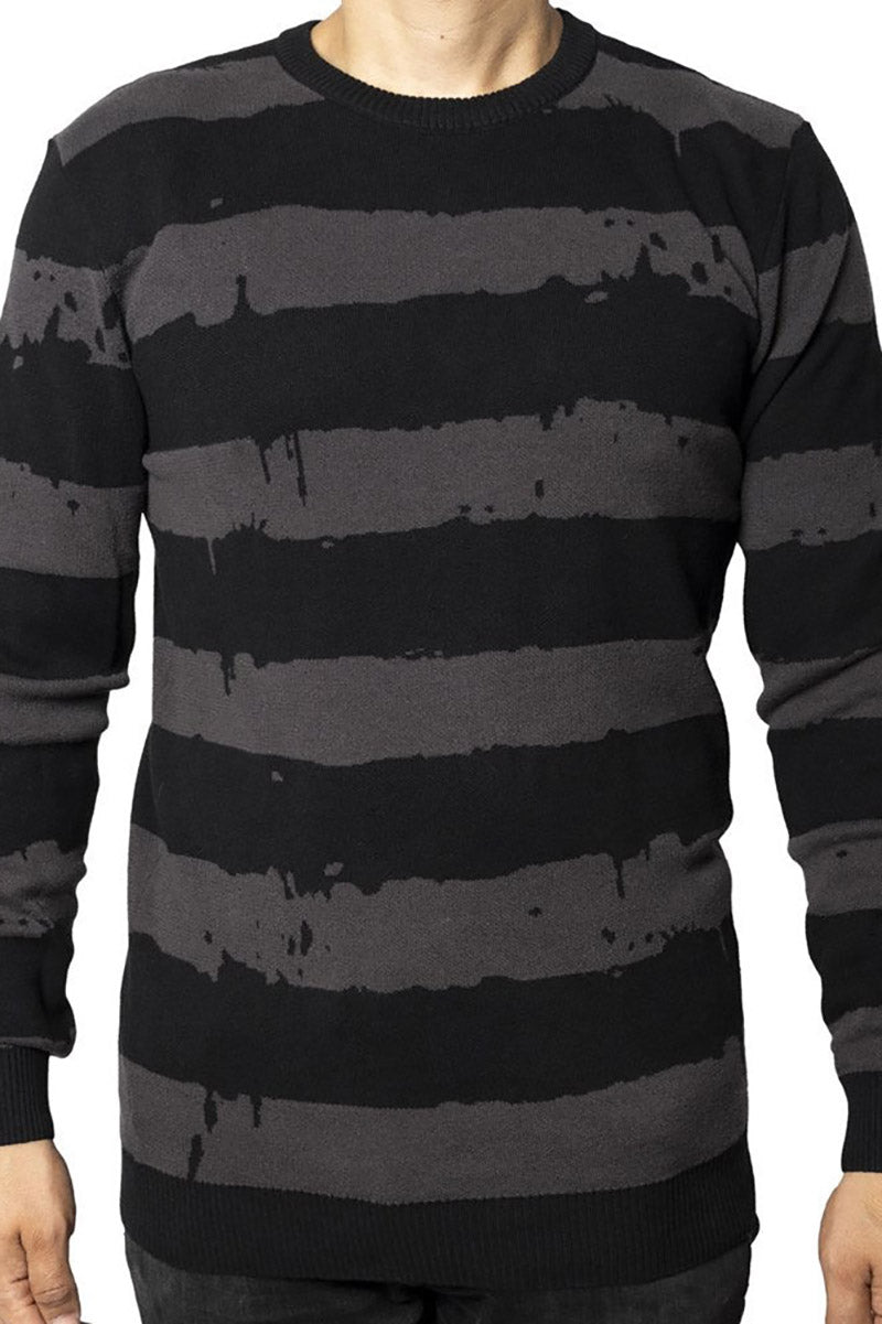 destroyer-stripe-gray-sweater-mens-outerwear-972476.jpg Destroyer Stripe Gray Sweater