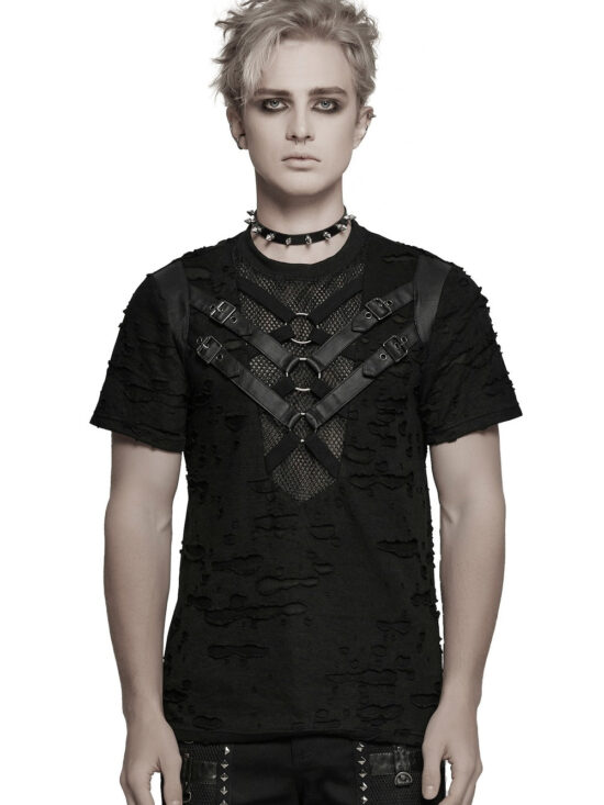 distressed-punk-mesh-t-shirt-wit.jpg Nightplague Distressed Shirt