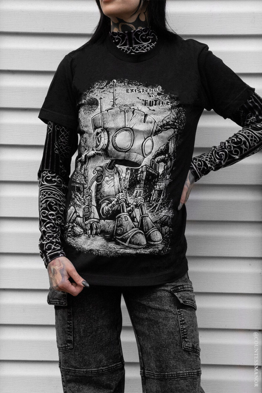 emo-cute-tshirt_a29a09ef-1a0f-4cb4-9cbd-b4b096e29a8a.jpg Sad Robot T-shirt