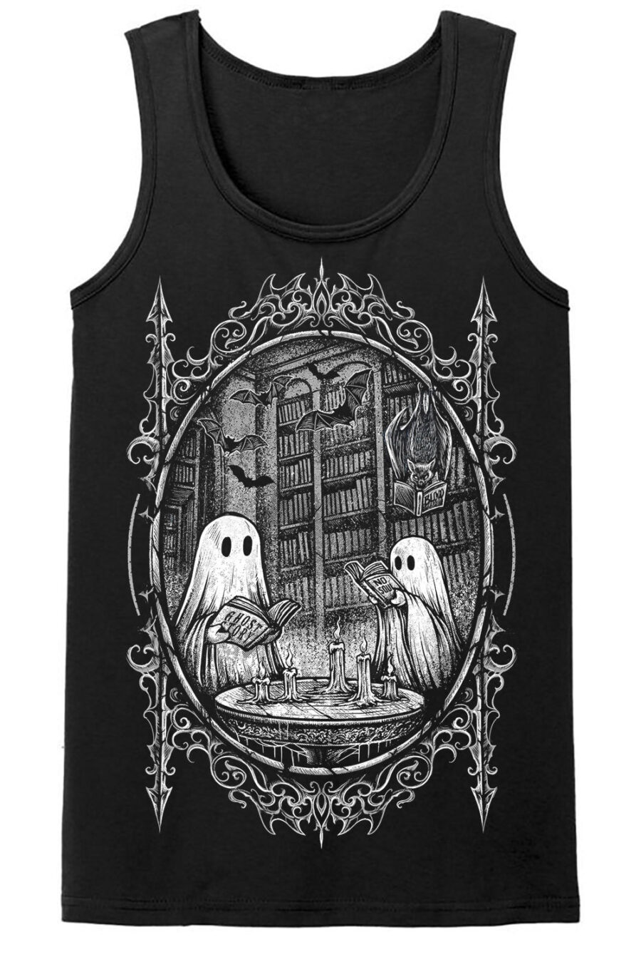 ghost-library-mens-tank-top-front.jpg Ghost Stories T-shirt