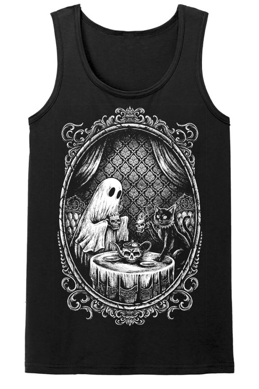 ghost-tea-time-mens-tank-top-front.jpg Ghostly Tea Time T-shirt