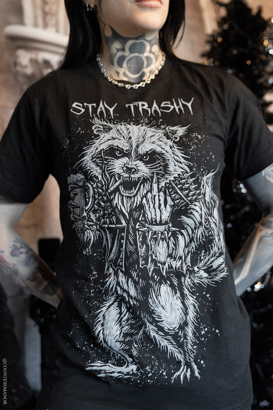 gothic-clothing_bfed4625-a28a-4427-a2d6-80f430ef801d.jpg Trash Raccoon T-shirt