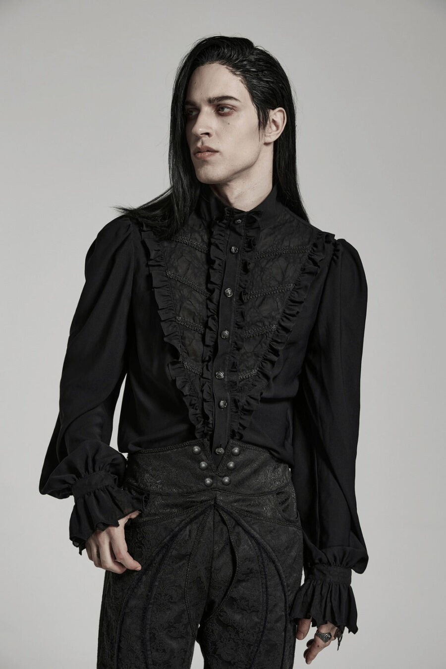 gothic-shirts_950561cb-33a1-43f9-8d6f-584a2020c079.jpg Coffinry Tattered Button-Up Shirt