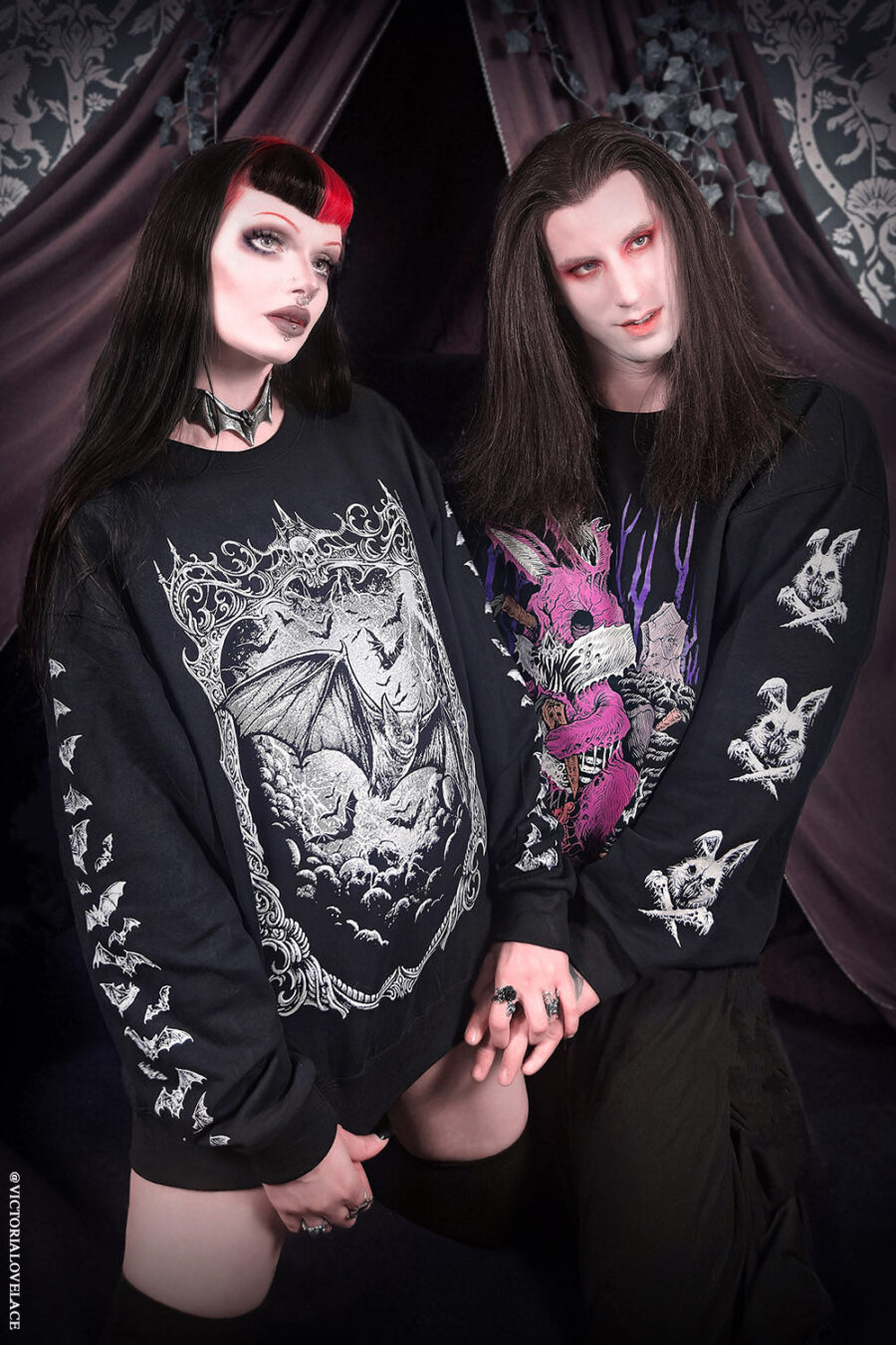 gothic-tattoo-clothing.jpg Night Flight Bat Sweatshirt