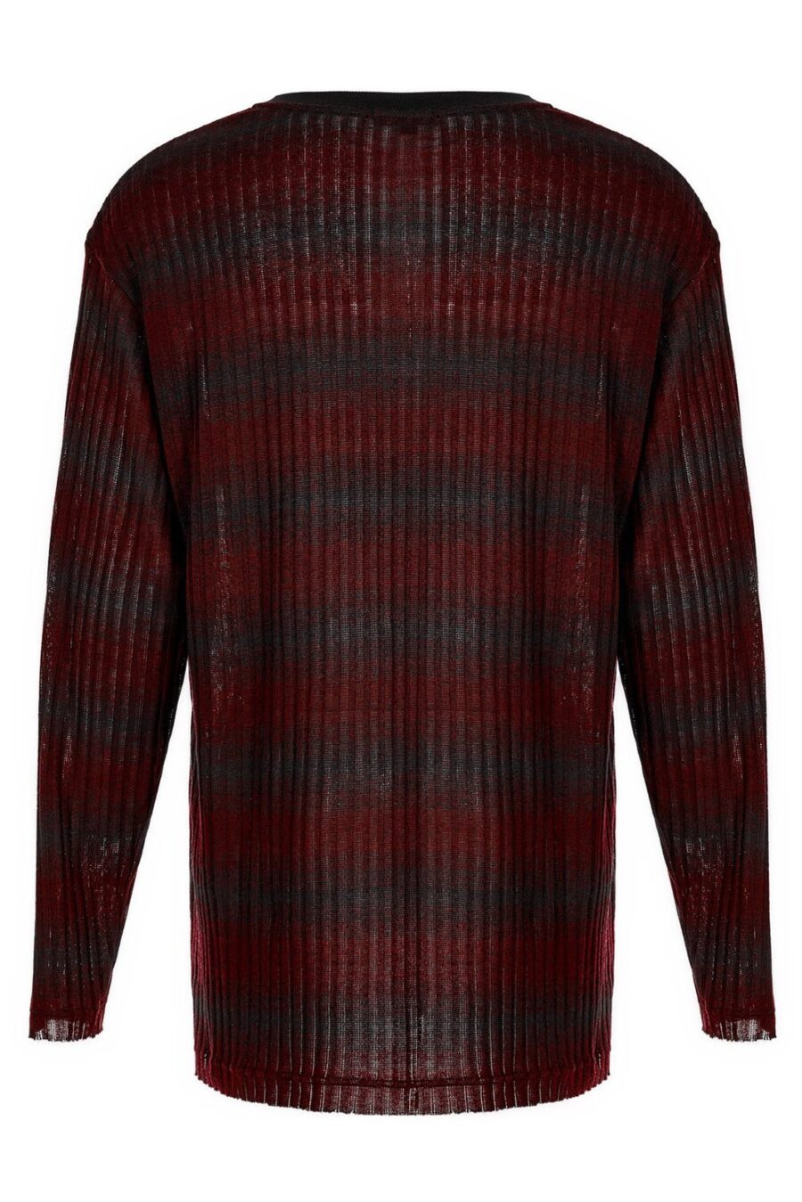 Grunge Blood Striped Sweater [Red/Black]