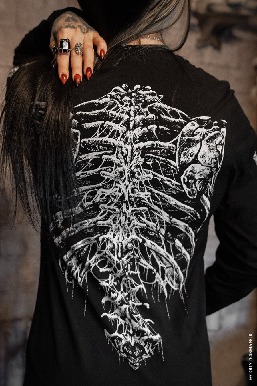 halloween-clothes.jpg Bleeding Heart Skeleton T-shirt