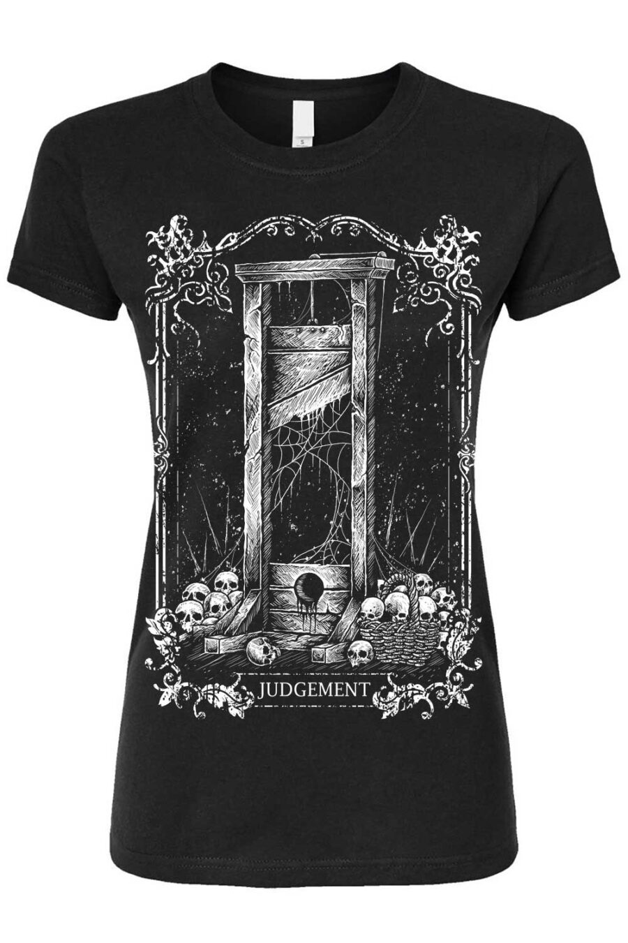 judgement-guillotine-womens-tshirt.jpg Judgement Guillotine Tarot Card T-shirt