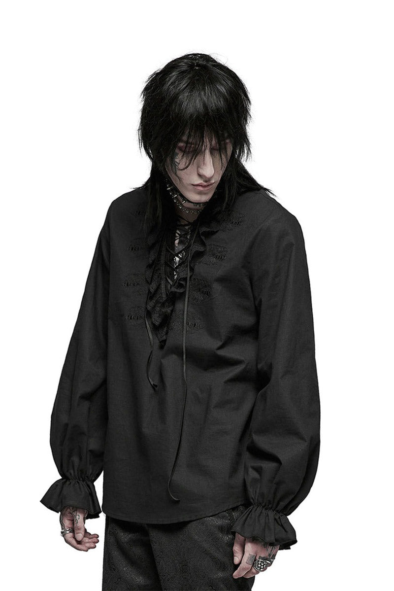lace-gothic-shirt_5f72ebf9-1835-45fe-aabb-fe6361f204bc.jpg Bone Dagger Lace-Up Shirt