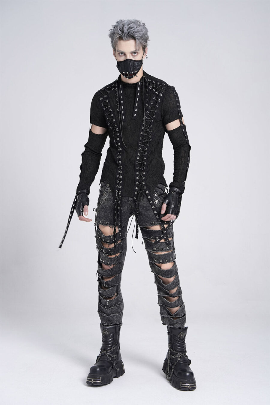 lace-up-gothic-shirt.jpg Paranormal Lace-Up Long Sleeve Top