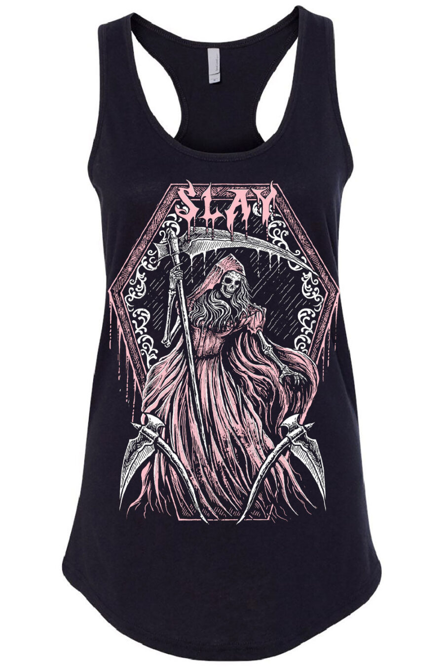 lady-grim-reaper-racerback_tank_black_front_resize.jpg Lady Grim Reaper T-shirt