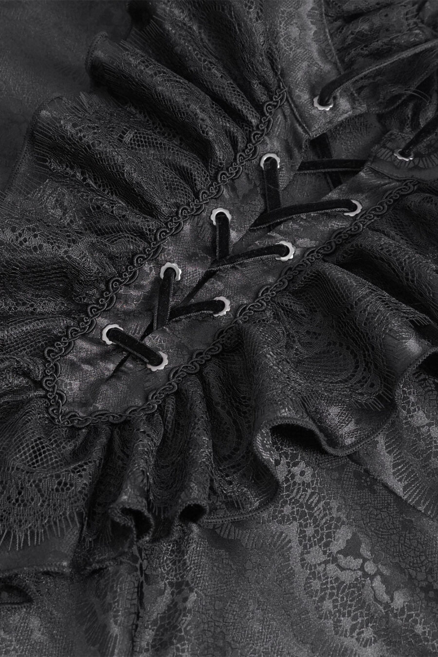 mens-black-lace-shirt.jpg Castle Dracula Lace-Up Shirt