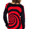 Unisex Spiral Jumper Sweater [Black/Red]