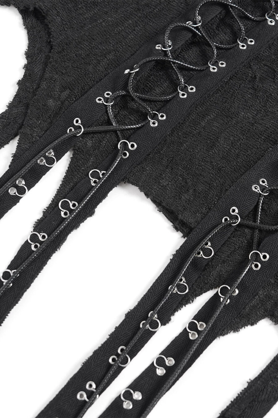 mens-grunge-shirt.jpg Paranormal Lace-Up Long Sleeve Top