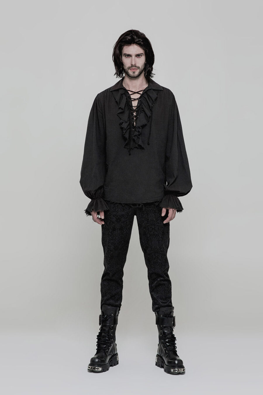 mens-pirate-gothic-long-sleeve-shirt.jpg Pirate's Code Lace-Up Shirt