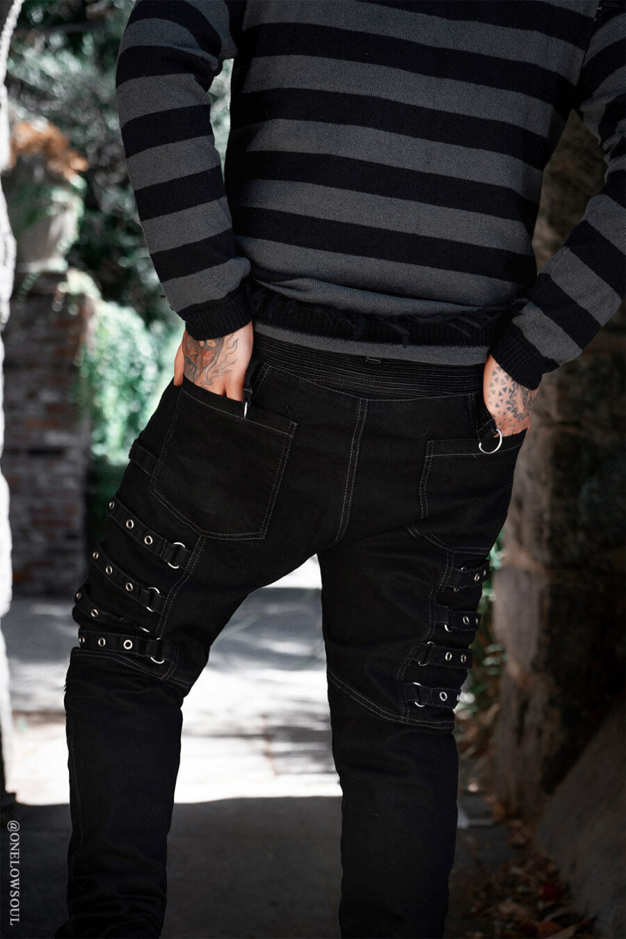 mens-punkrock-jeans.jpg Hallowed Ground Strap Pants