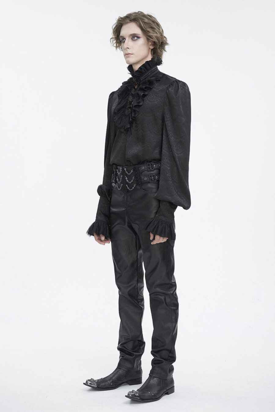 mens-vampire-clothes-goth.jpg Castle Dracula Lace-Up Shirt