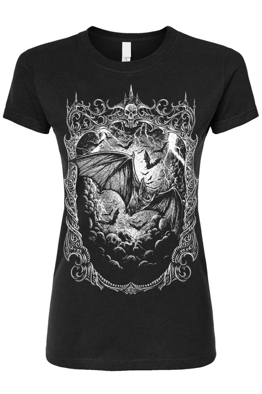 night-flight-bt-womens-tshirt.jpg Night Flight Bat T-shirt