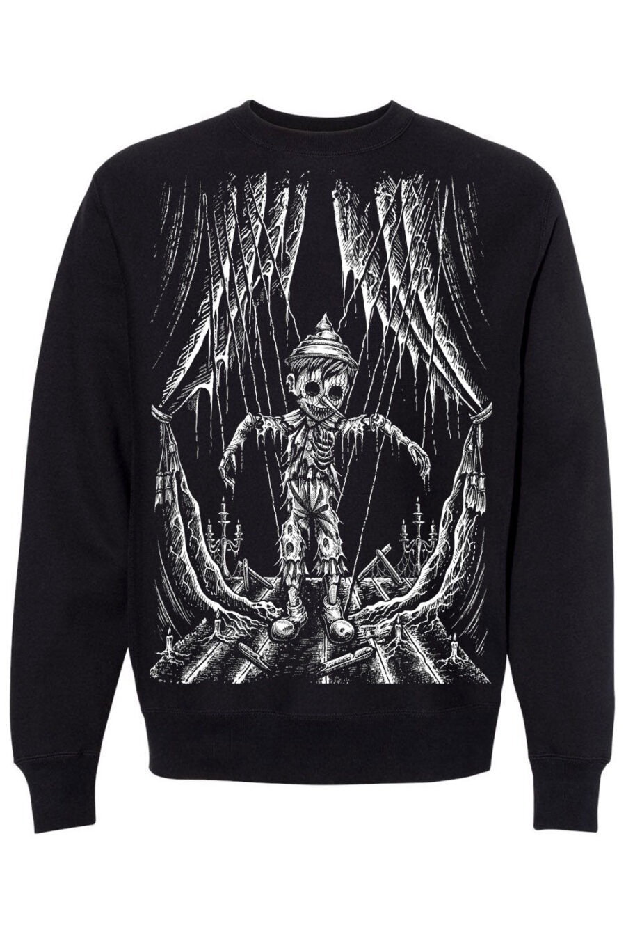 pinochio-sweatshirt.jpg Pinocchio | Bound by Strings Sweatshirt