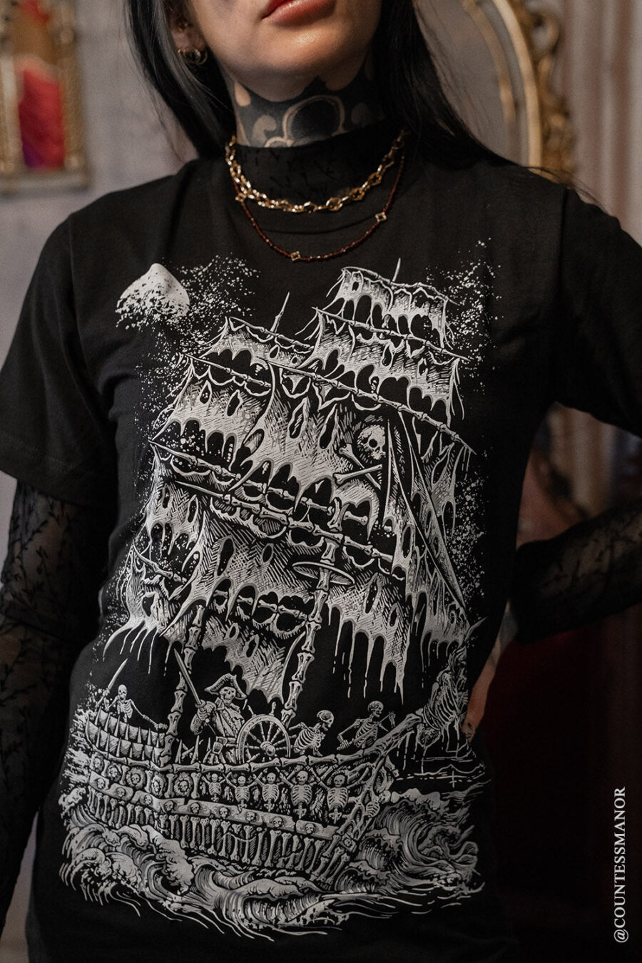 pirate-ship-tshirt.jpg Skeleton Crew Pirate Ship T-shirt
