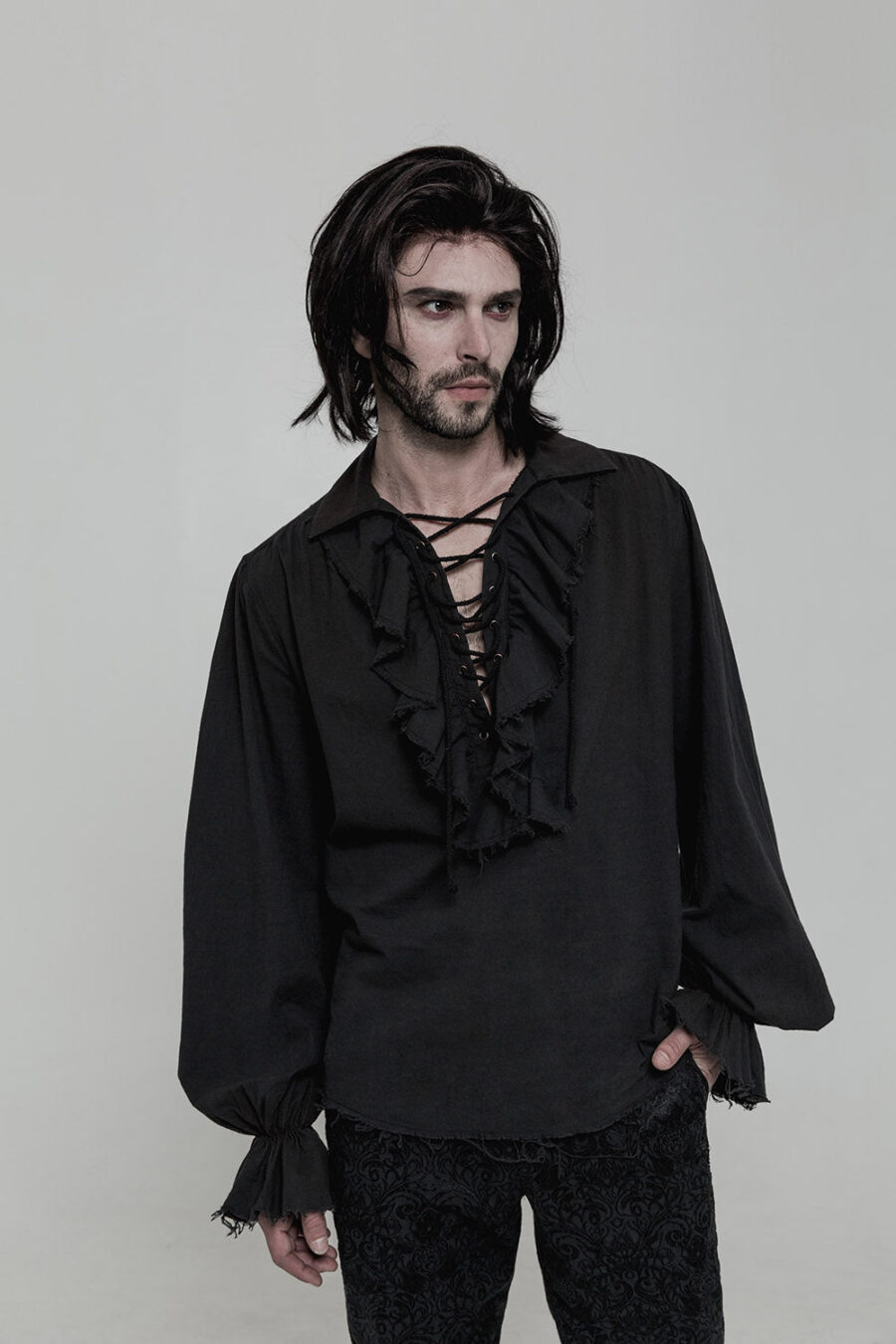 pirate-shirt.jpg Pirate's Code Lace-Up Shirt