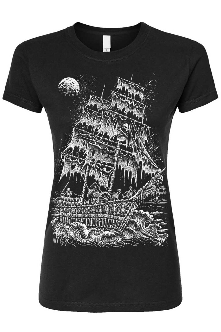pirateship-womens-tshirt.jpg Skeleton Crew Pirate Ship T-shirt