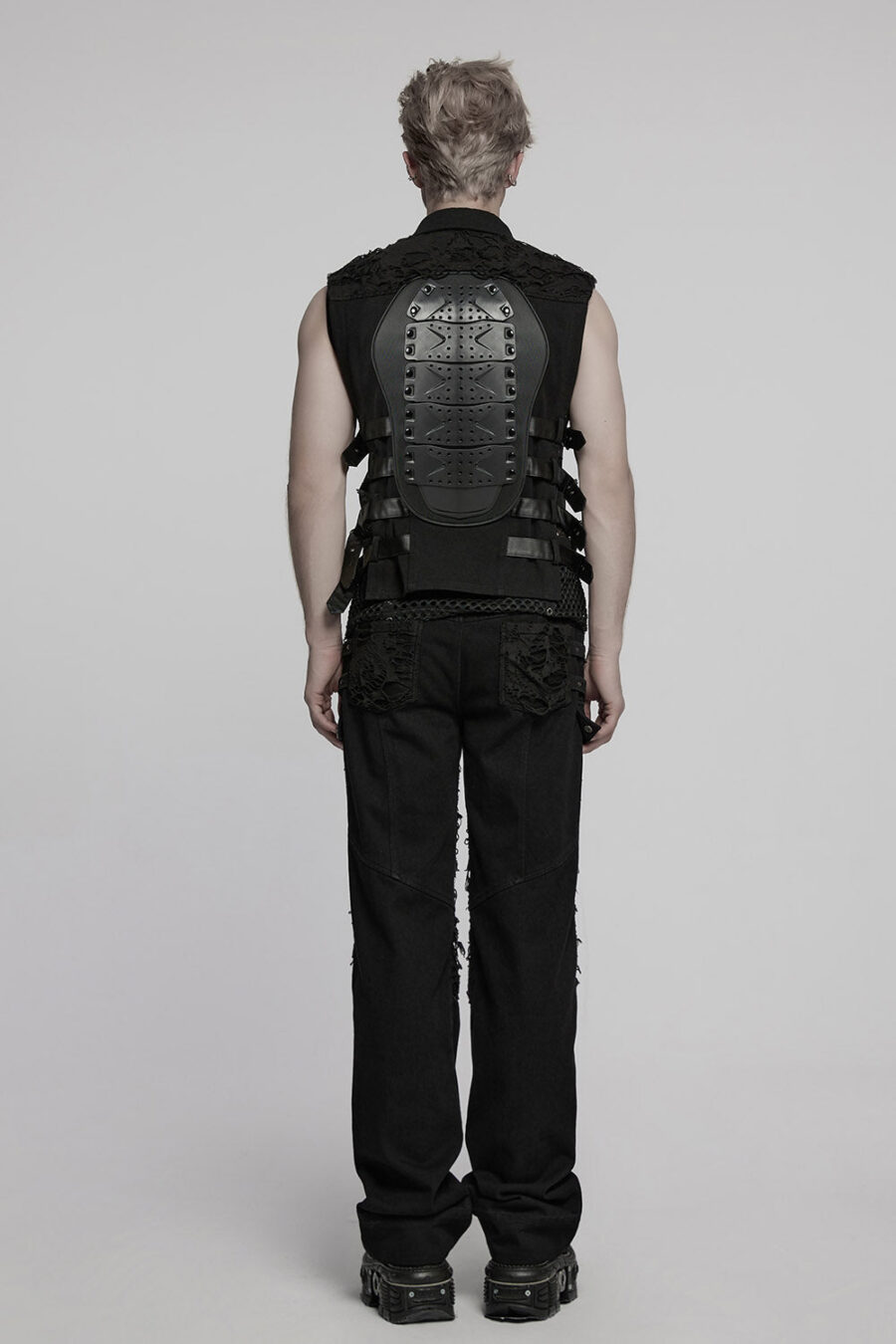 punk-rave_397da42c-cca4-4b1d-b31e-7c7d1a2a4988.jpg Spineshred Distressed Cargo Pants