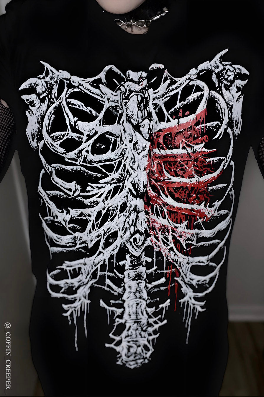 punk-skeleton-shirt.jpg Bleeding Heart Skeleton T-shirt