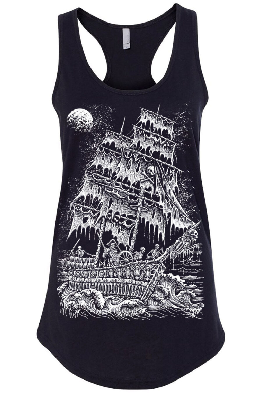 skeleton-ghost-pirateship-womens-racerback-tanktop.jpg Skeleton Crew Pirate Ship T-shirt